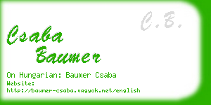 csaba baumer business card